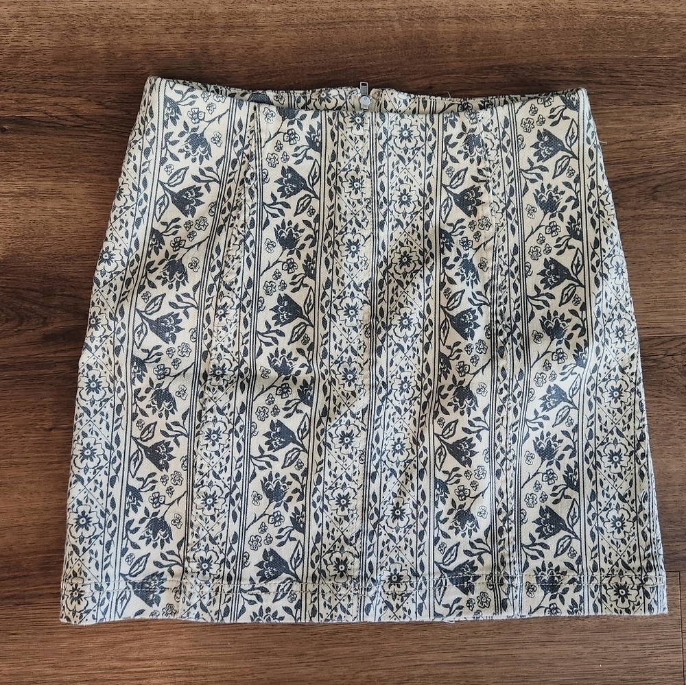 Free People Modern Femme Novelty Skirt in Neutral